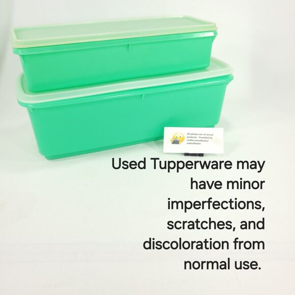 Vintage Tupperware Bundle #782 Bread Veggie Keeper # 892 Celery Keeper - Picture 8 of 8